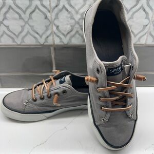 Sperry Women's Gray Canvas Loafers